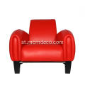 Red Franz Romero Bugatti Leather Lounge Molula-setulo